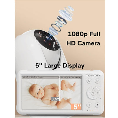 Babá Eletrônica Momcozy BM01 Monitor Hd 1080p Com Câmera