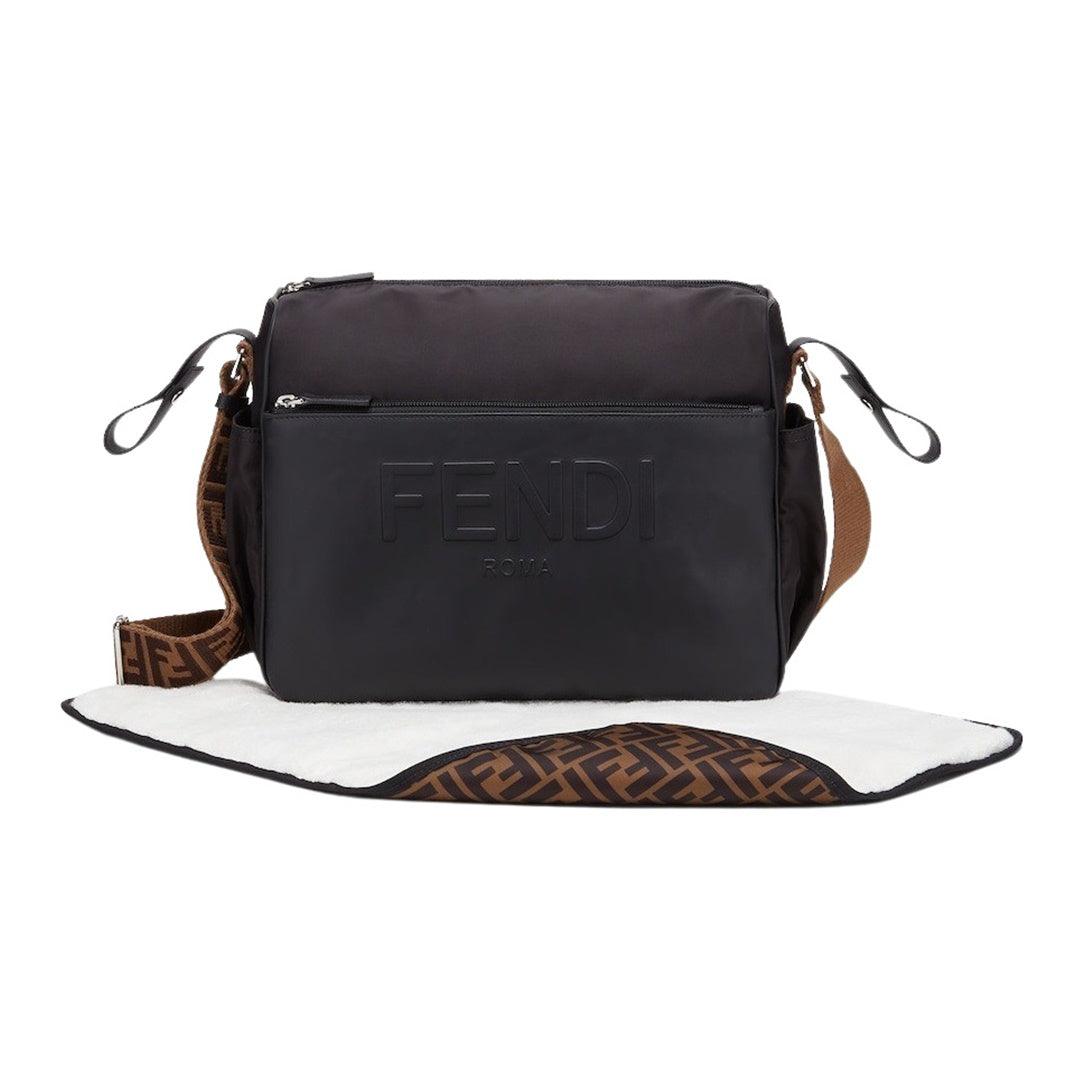 Bolsa De Fraldas Fendi Black Leather - Fendi Babytunes