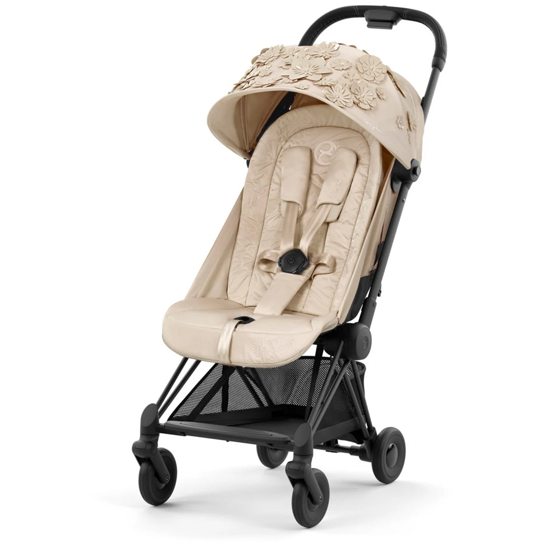 Carrinho De Bebê Cybex Coya Simply Flowers Matt Black Beige