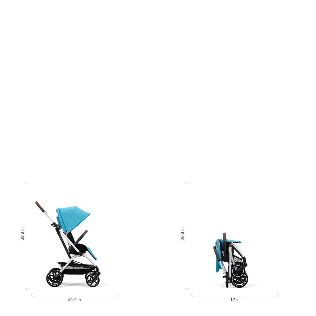 Carrinho De Bebê Cybex Eezy S Twist+2 Ocean Blue - Cybex Babytunes