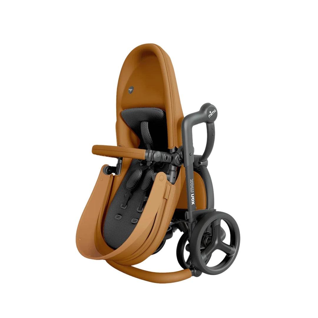 Carrinho de Bebê Mima Xari Max Caramelo Com Estrutura e Assento Preto - Mima Babytunes