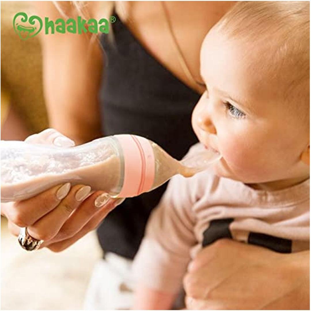 Colher Dosadora de Comida para Bebê Haakaa Pêssego - Haakaa Babytunes