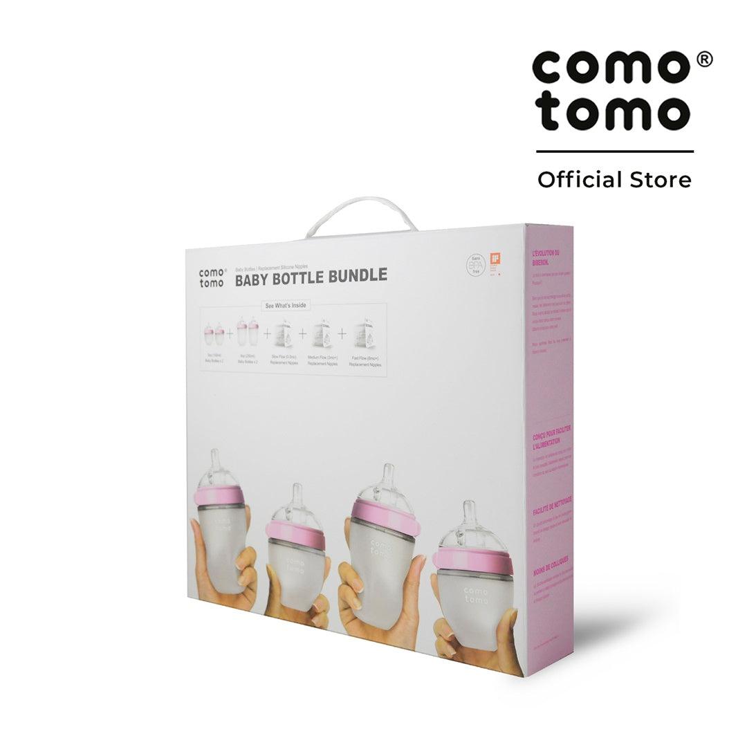 Kit de Mamadeira Comotomo - 7 Peças Rosa - Comotomo Babytunes