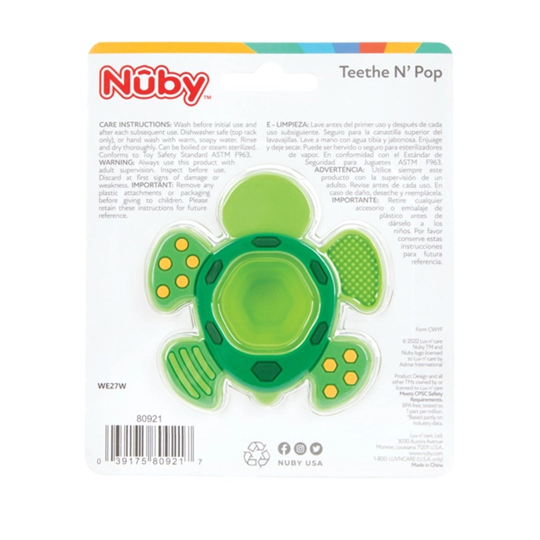 Nuby Teethe N' Pop Sensory Play Turtle Teether