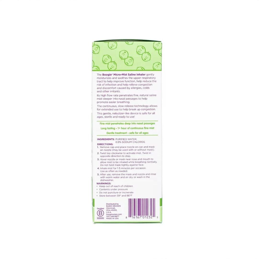 Inalador Spray Saline Micro-Mist Boogie Para Constipação Nasal - Boogie Wipes Babytunes